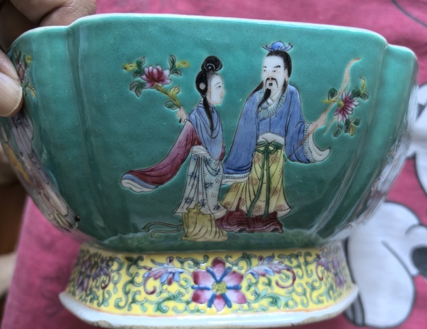 古玩陶瓷十二花神粉彩碗真品鑒賞圖
