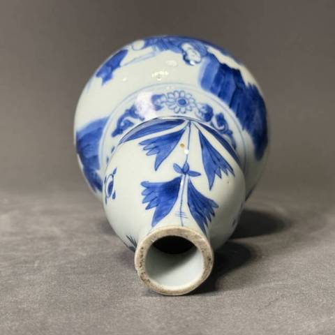 古玩陶瓷青花山水紋葫蘆瓶真品鑒賞圖
