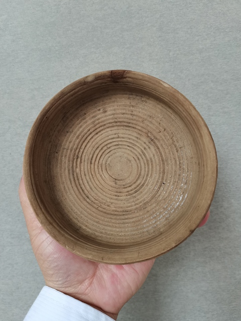 古玩陶瓷原始青瓷弦紋碗真品鑒賞圖