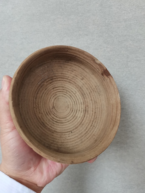 古玩陶瓷原始青瓷弦紋碗真品鑒賞圖