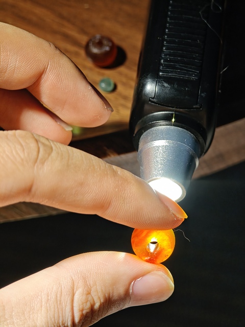 古玩玉器瑪瑙剁珠真品鑒賞圖