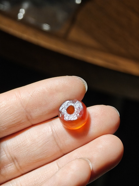 古玩玉器瑪瑙剁珠真品鑒賞圖