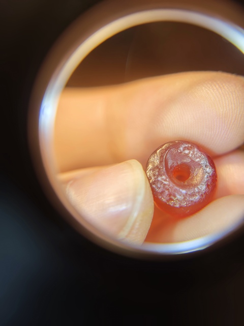 古玩玉器瑪瑙剁珠真品鑒賞圖