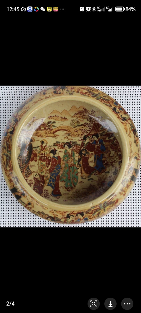 古玩陶瓷人物洗真品鑒賞圖