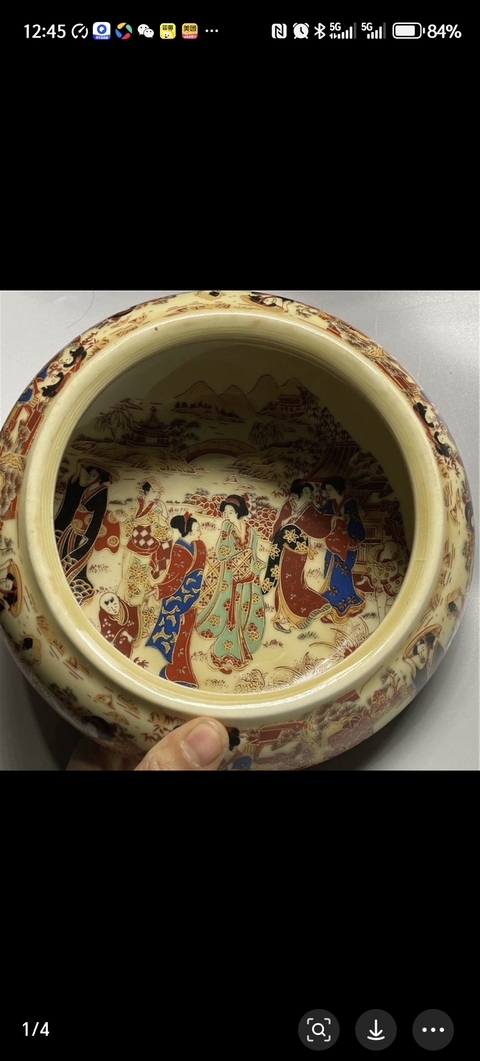 古玩陶瓷人物洗真品鑒賞圖