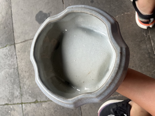 古玩陶瓷鈞釉水仙盆真品鑒賞圖