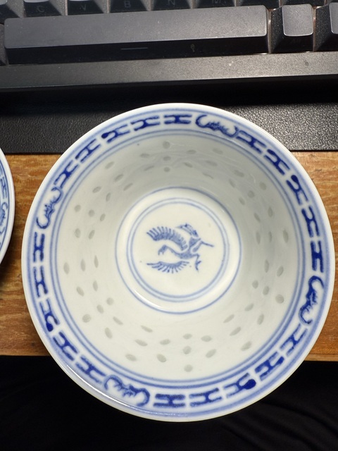 古玩陶瓷玲瓏瓷蓋碗真品鑒賞圖