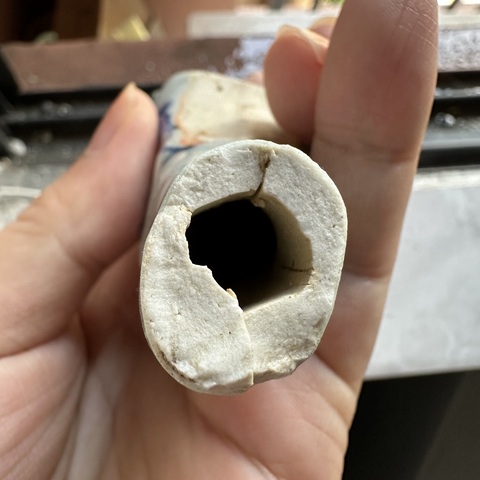 古玩陶瓷青花瓷龍首標本真品鑒賞圖