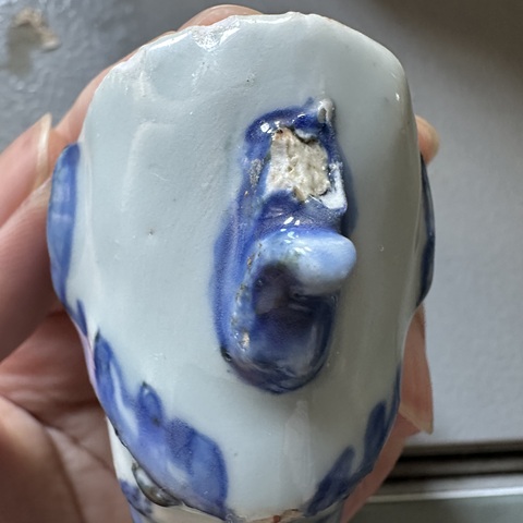 古玩陶瓷青花瓷龍首標本真品鑒賞圖