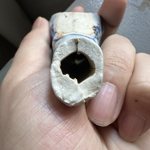 古玩陶瓷青花瓷龍首標本真品鑒賞圖