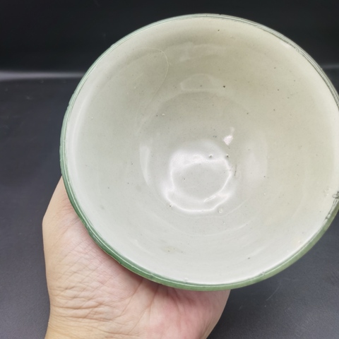 古玩陶瓷冬青釉茶碗真品鑒賞圖