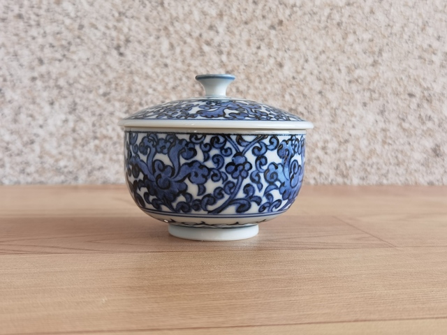 古玩陶瓷青花蓋杯拍賣,當前價格168元