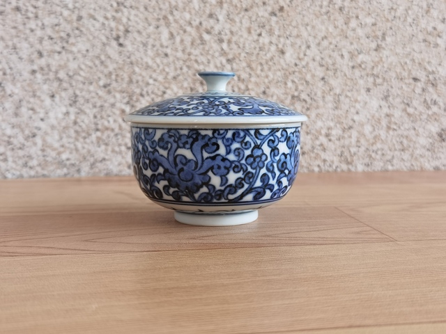 古玩陶瓷青花蓋杯拍賣,當前價格168元