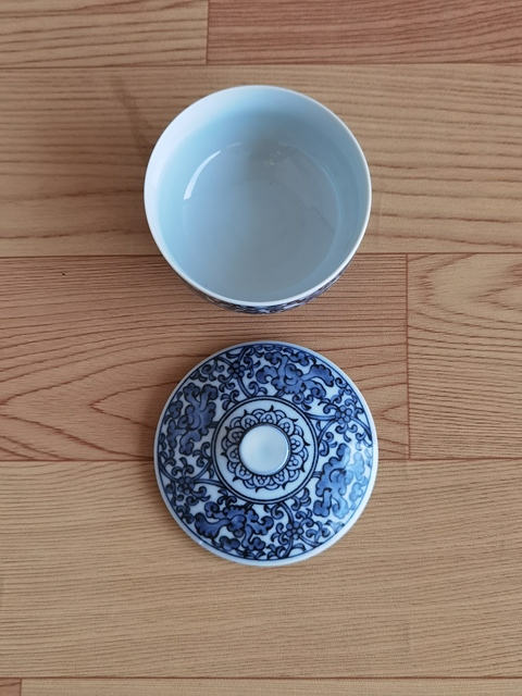 古玩陶瓷青花蓋杯拍賣,當前價格168元