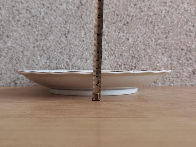 古玩陶瓷青花五彩盤拍賣,當前價格220元