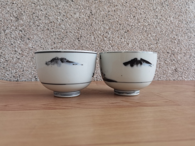 古玩陶瓷松樹青花杯拍賣，當(dāng)前價(jià)格168元
