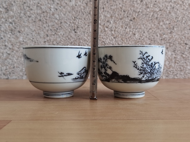 古玩陶瓷松樹青花杯拍賣，當(dāng)前價(jià)格168元