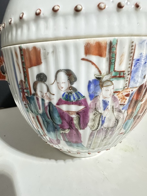 古玩陶瓷清道咸。人物紋粉彩蓋罐拍賣，當前價格12800元