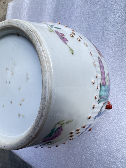 古玩陶瓷清道咸。人物紋粉彩蓋罐拍賣，當前價格12800元