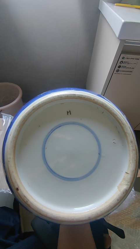 古玩陶瓷青花留白梅紋罐真品鑒賞圖