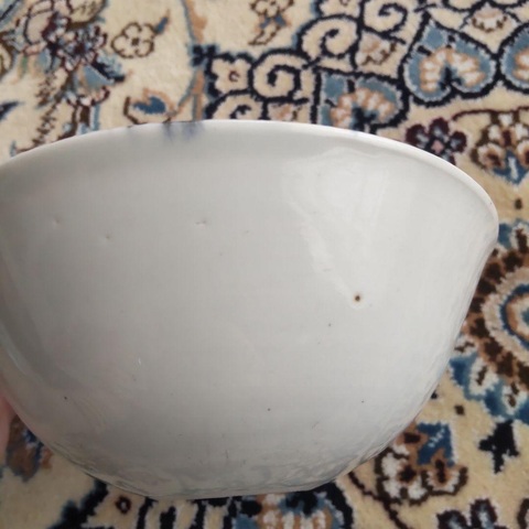 古玩陶瓷日本明治青花鬧春圖臥足碗真品鑒賞圖