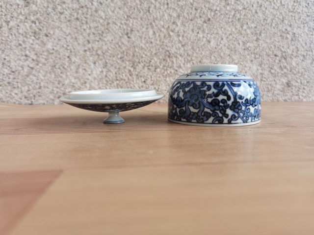 古玩陶瓷青花蓋杯拍賣，當前價格168元
