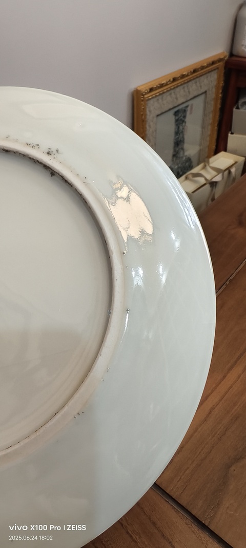 古玩陶瓷五彩人物故事盤真品鑒賞圖