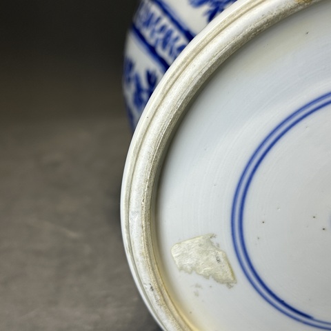 古玩陶瓷花鳥紋青花花觚真品鑒賞圖