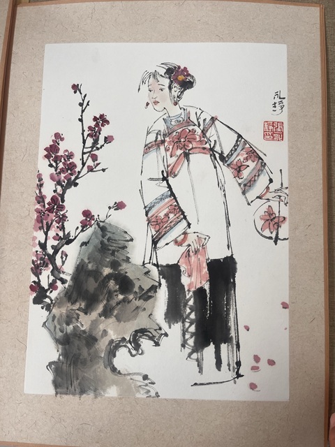 古玩字畫永靜款寫意人物真品鑒賞圖