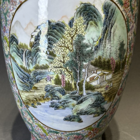 古玩陶瓷粉彩瓶真品鑒賞圖
