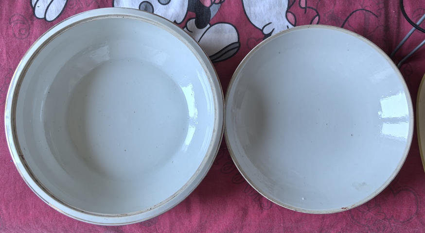 古玩陶瓷仕女紋粉彩四系湯盆真品鑒賞圖