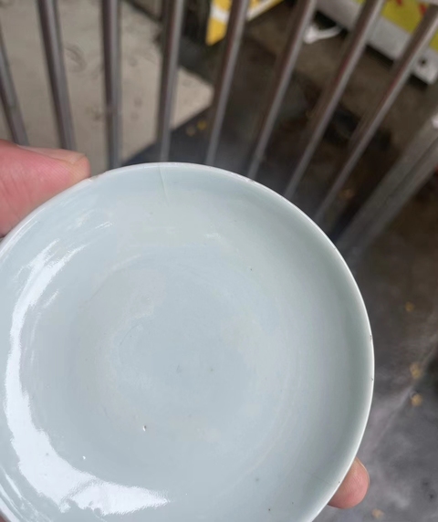古玩陶瓷富貴白頭青花三才蓋碗真品鑒賞圖