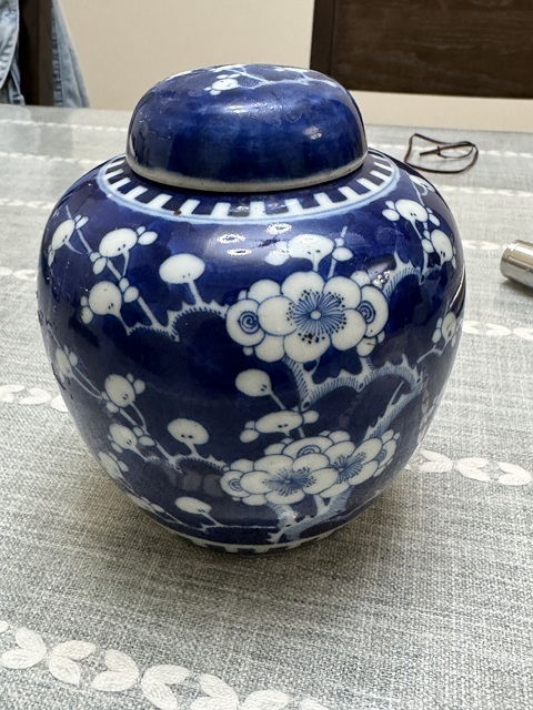 古玩陶瓷青花冰梅罐真品鑒賞圖