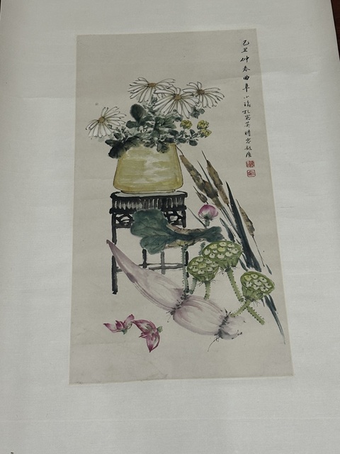古玩字畫孔小瑜款博古圖真品鑒賞圖