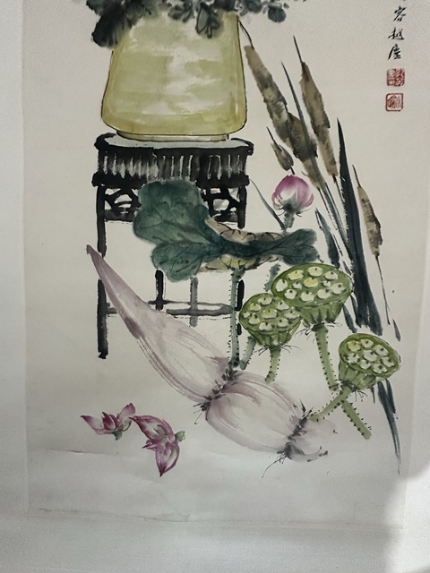 古玩字畫孔小瑜款博古圖真品鑒賞圖