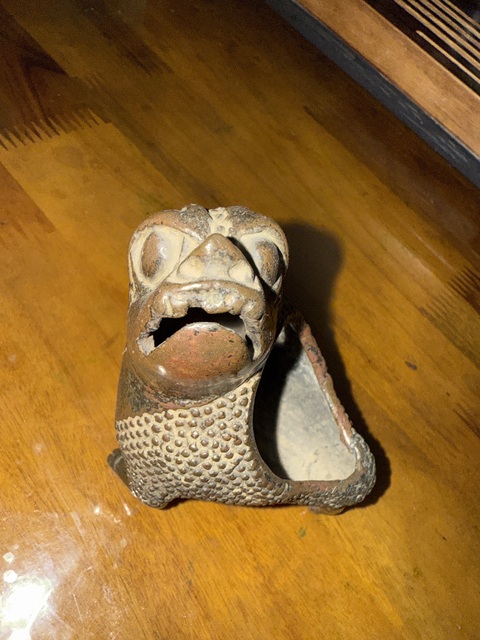 古玩銅器三足獸形薰真品鑒賞圖