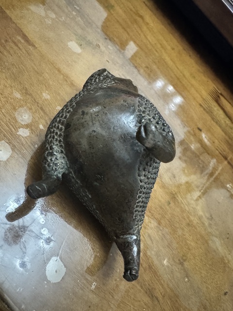 古玩銅器三足獸形薰真品鑒賞圖