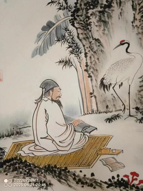 古玩字畫琴鶴書香真品鑒賞圖