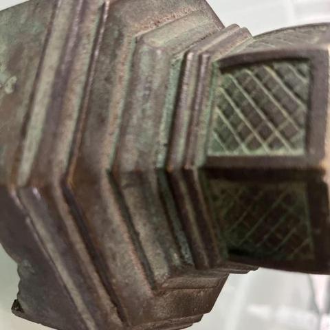 古玩銅器銅院燈擺件真品鑒賞圖
