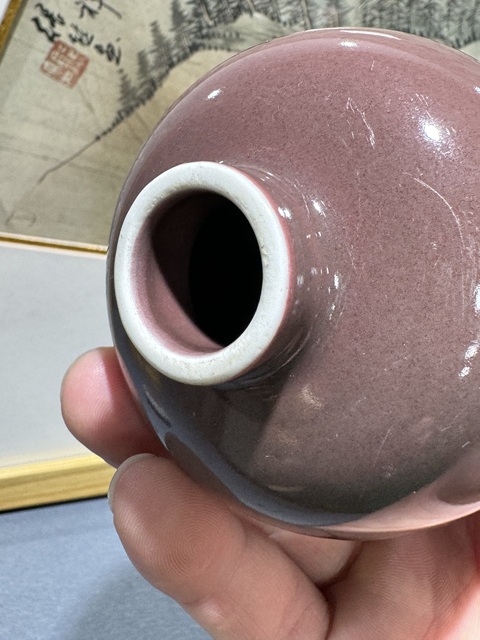 古玩陶瓷豇豆紅釉罐真品鑒賞圖