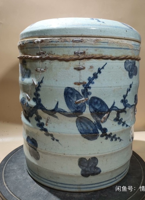 古玩陶瓷青花蓋罐真品鑒賞圖