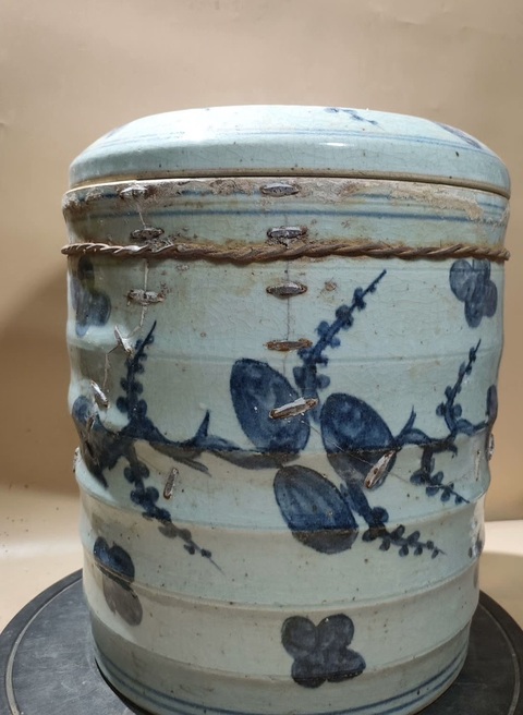 古玩陶瓷青花蓋罐真品鑒賞圖