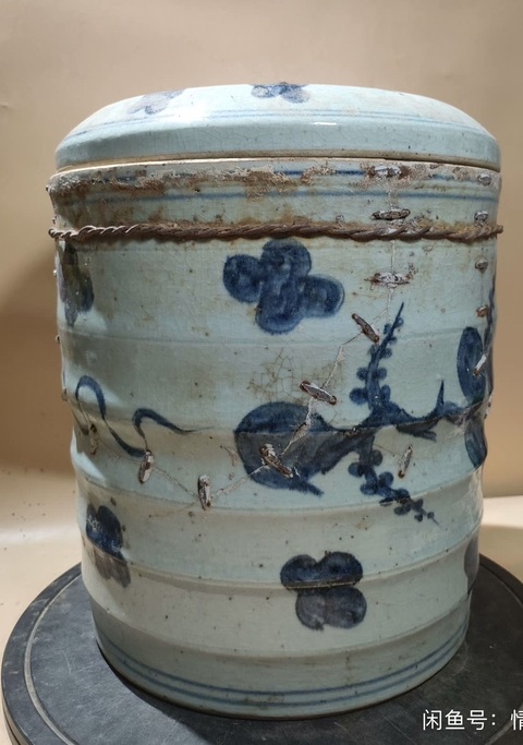 古玩陶瓷青花蓋罐真品鑒賞圖