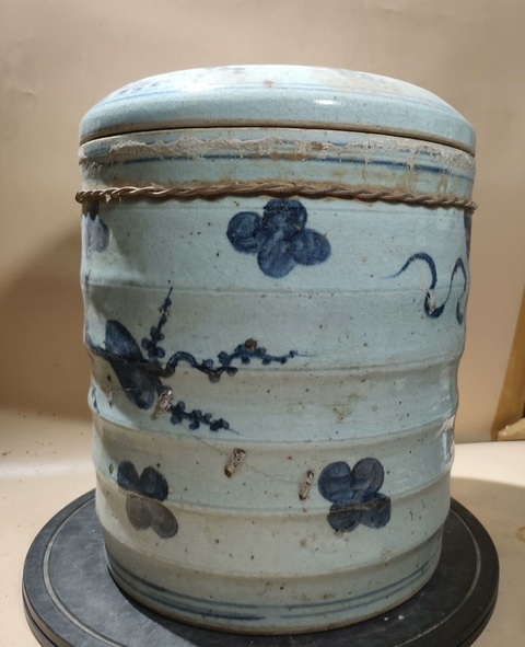 古玩陶瓷青花蓋罐真品鑒賞圖