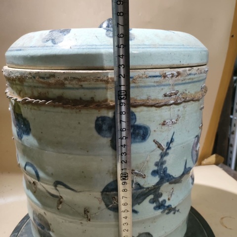 古玩陶瓷青花蓋罐真品鑒賞圖