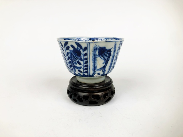 古玩陶瓷清光緒·魚蝦蟹茶圓真品鑒賞圖