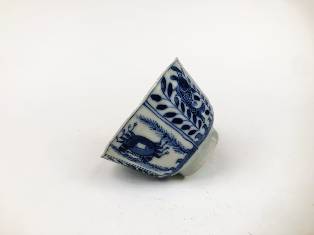 古玩陶瓷清光緒·魚蝦蟹茶圓真品鑒賞圖