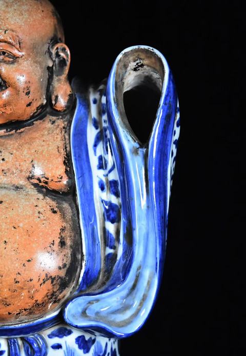 古玩陶瓷青花人物塑像真品鑒賞圖