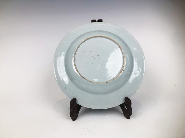 古玩陶瓷清早期·青花金彩鶴紋盤拍賣,當前價格0元