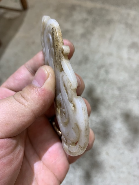 古玩玉器做舊仿古“龍鳳紋佩”真品鑒賞圖